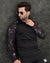Black Camo Sleeves Hybrid Zipper Tee