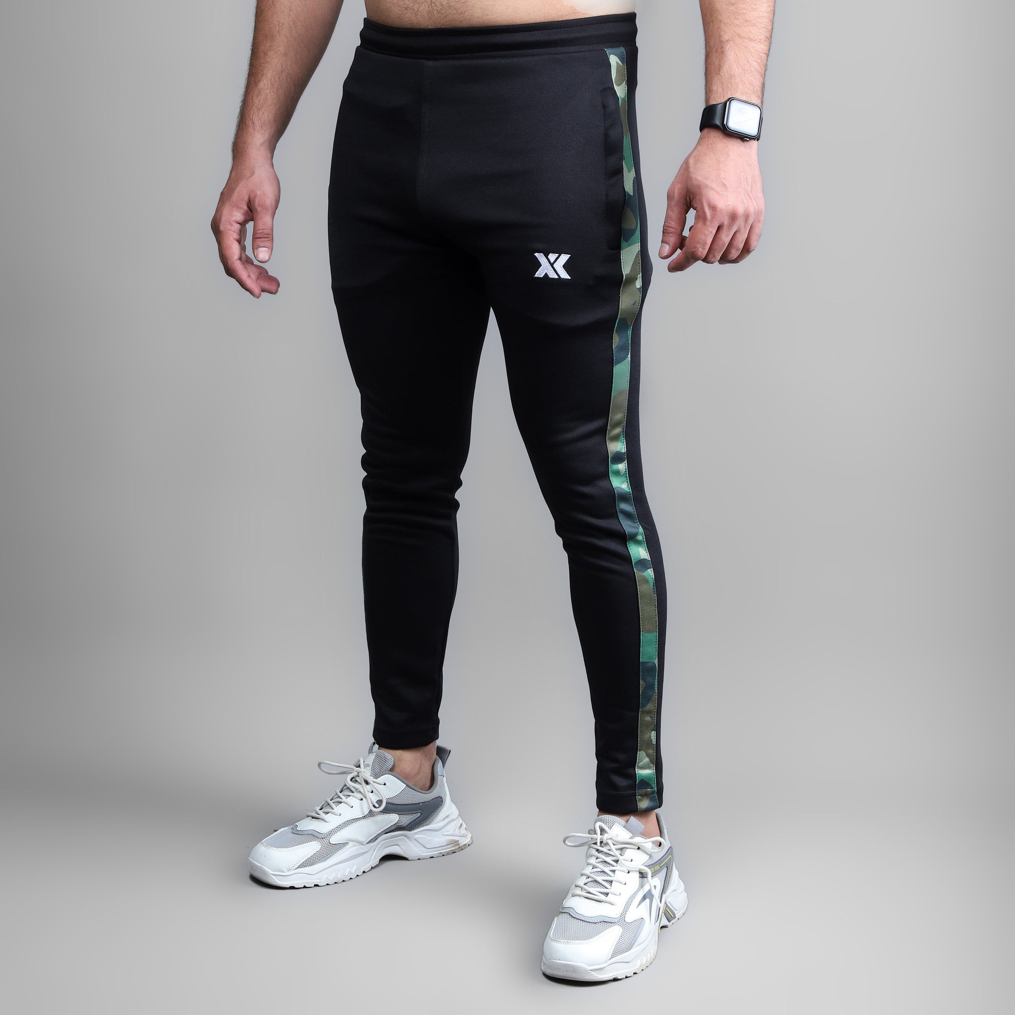 Black Micro Camo Piping Bottom