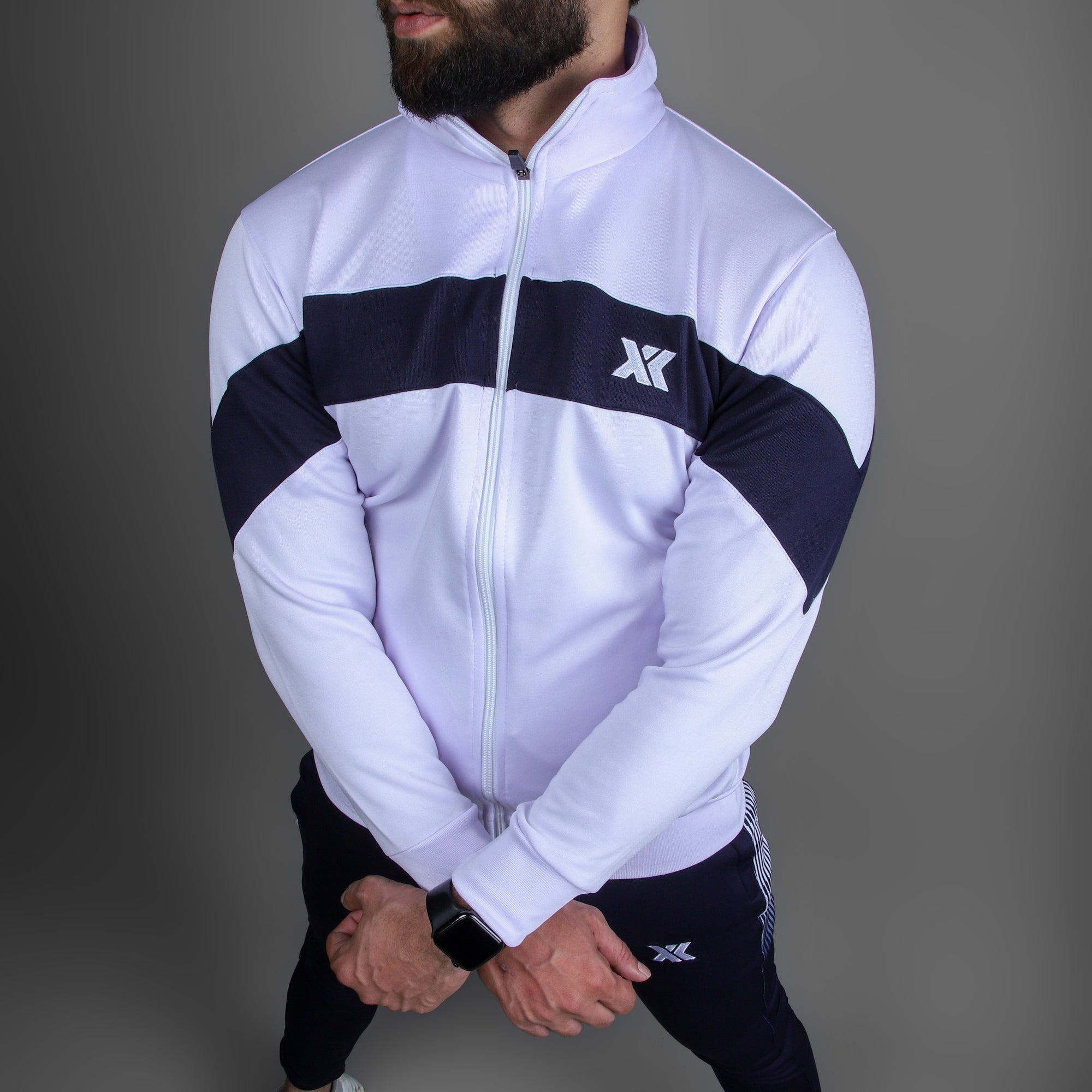 Vol 2 White - Navy Premium Zipper