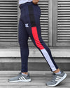 Navy three colour panel quick dry bottom