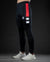 Black red half sublimation interlock bottom