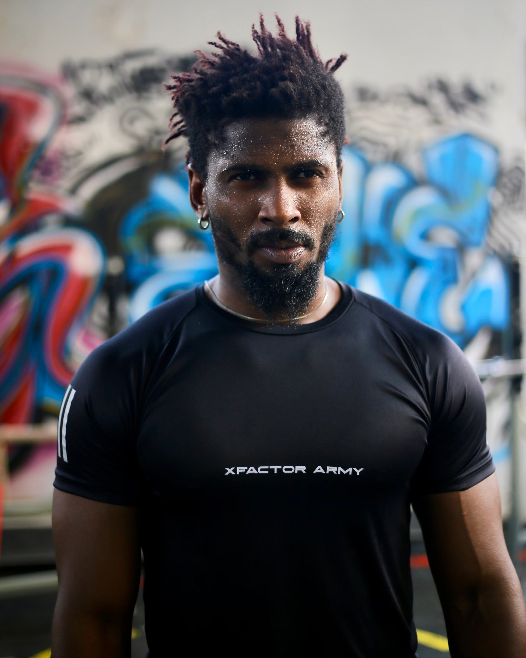 Black reflective dri-fit tee