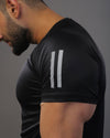 Black reflective dri-fit tee
