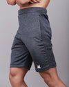 Dark grey cortenic knitted shorts