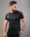Black reflective dri-fit tee