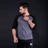 Black raglan 3/4 sleeves