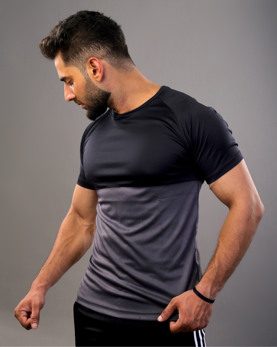 Black grey dri-fit tee