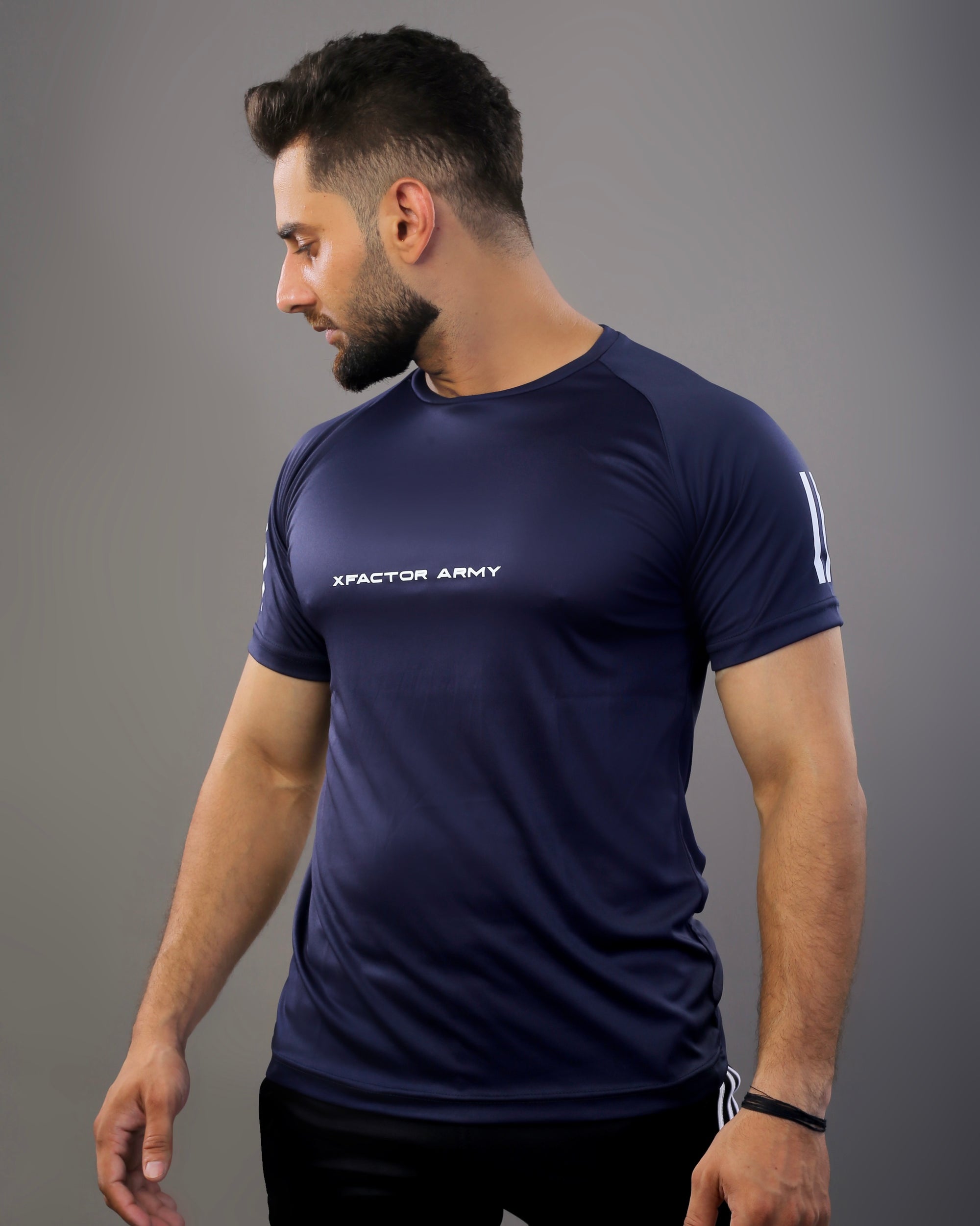 Navy reflective dri-fit tee