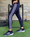 Navy Three Stripes Quick Dry Bottom