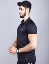 Premium black fitted polo
