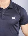 Premium black fitted polo