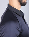 Premium black fitted polo
