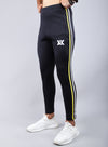 Black quick dry yellow white stripes bottom