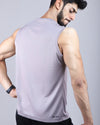 Silver power tank top