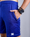 Blue fitted cortenic shorts