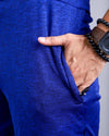 Blue fitted cortenic shorts