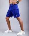 Blue fitted cortenic shorts