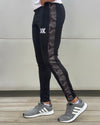Black camouflage interlock bottom