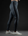 Grey black side piping interlock bottom